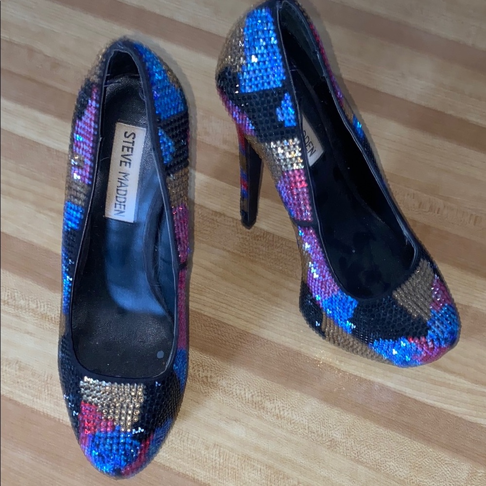 Steve Madden Multicolor Sequin Women's Heels